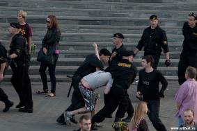 Разгон мирной акции в Минске