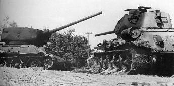 Подбитые советские танки Т-34-85